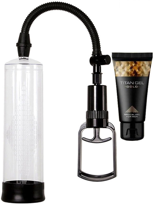 Güçlü Penis Pompası Titan Gel Gold Hediyeli
