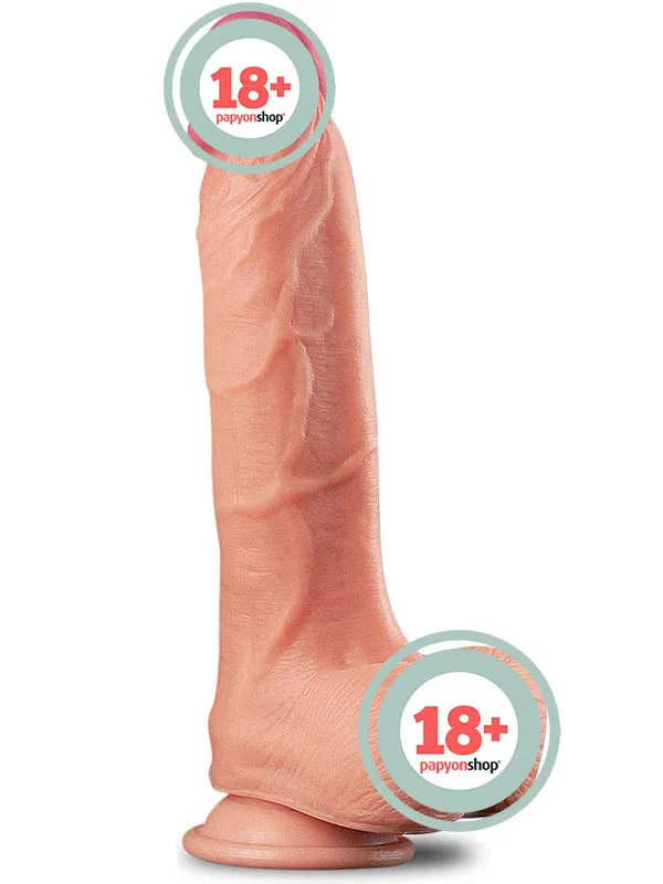 Çift Katmanlı Platinyum Silikon Realistik Dildo 25 cm
