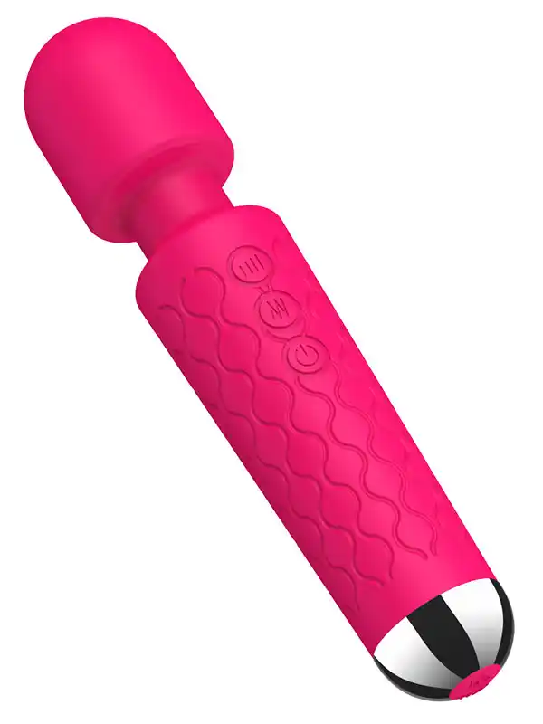 NOXXX Güçlü Şarjlı Wand Masaj Vibratörü 28 Fonksiyonlu Pembe