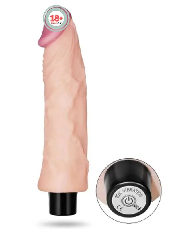 Lovetoy 8" REAL SOFTEE Titreşimli Et Dokusunda Vibratör 20 cm
