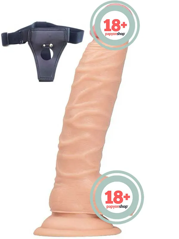 NOXXX Belden Bağlamalı Realistik Dildo 20 cm İçi Dolu