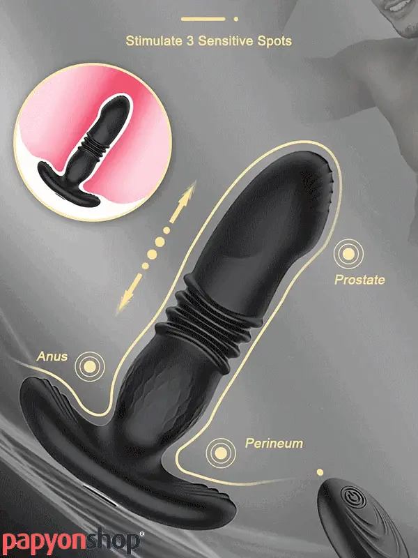 Şarjlı Giyilebilir Anal Dildo İleri Geri Hareketli Uzaktan Kumandalı