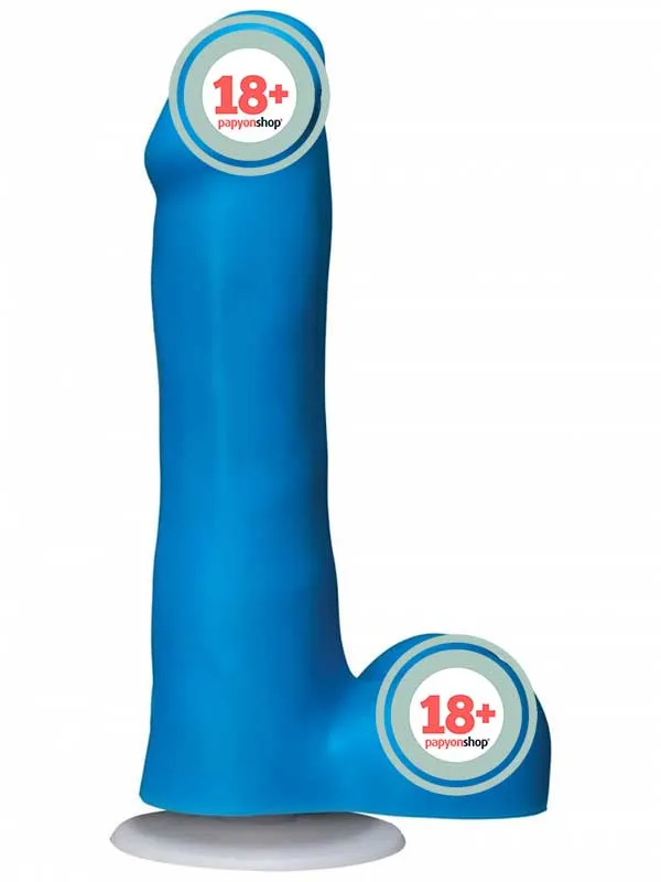 American Pop! Icon Slim 6" Vac-U-Lock Özellikli Realistik Dildo 16.5 cm Mavi