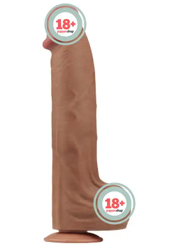 LoveToy 14'' Sliding Skin Dual Layer Çift Katmanlı Dev Dildo 36 cm
