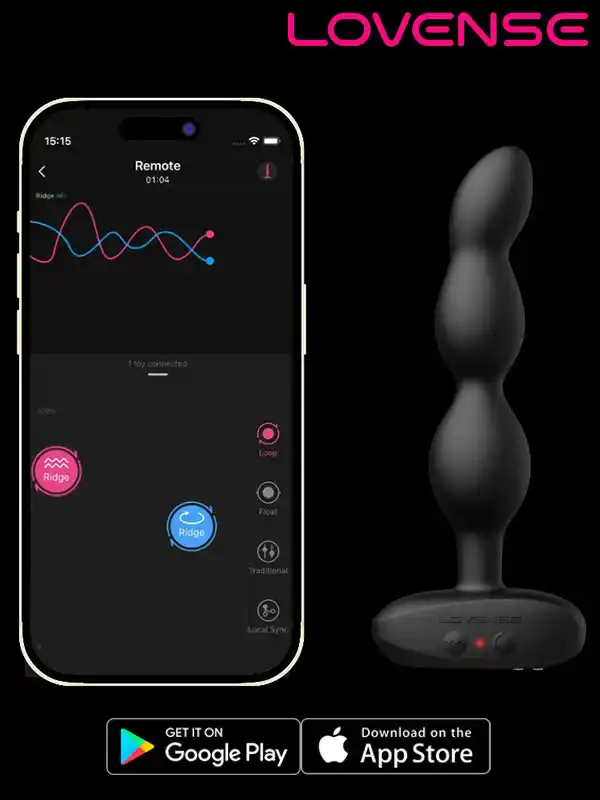 Lovense Ridge Telefon Kontrollü Anal Beads Viratör 360° Rotating