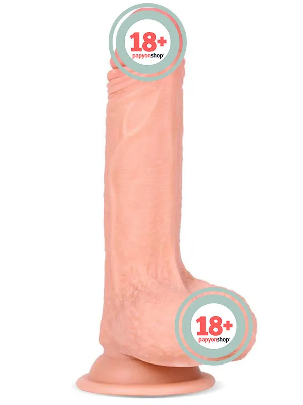 Real Skin 7" Çift Katmanlı Kayan Derili Gerçekçi Penis 18 cm