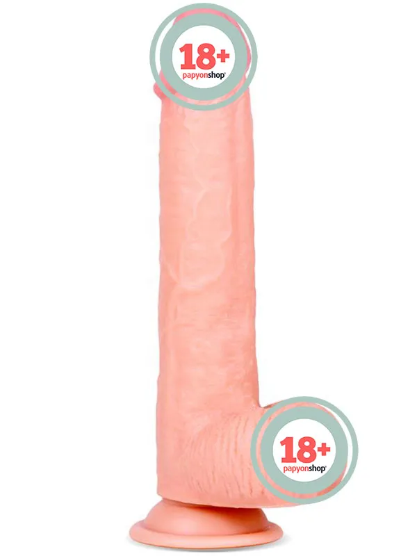Real Skin 9" Çift Katmanlı Kayan Derili Gerçekçi Penis 23 cm