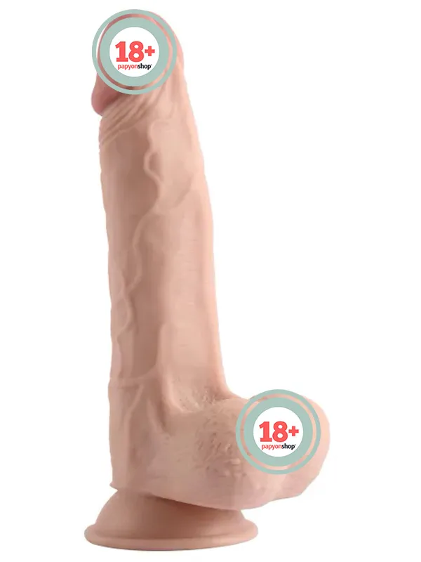 VSCNovelty 8.6" Çift Katmanlı Kayan Derili Gerçekçi Dildo 22 cm