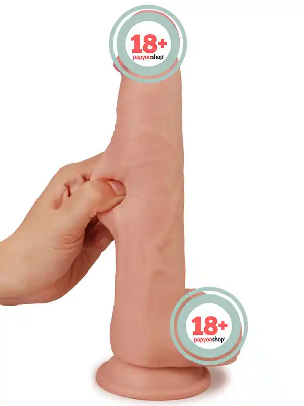 Real Skin 9" Dual Layer Realistik Dildo 23 cm