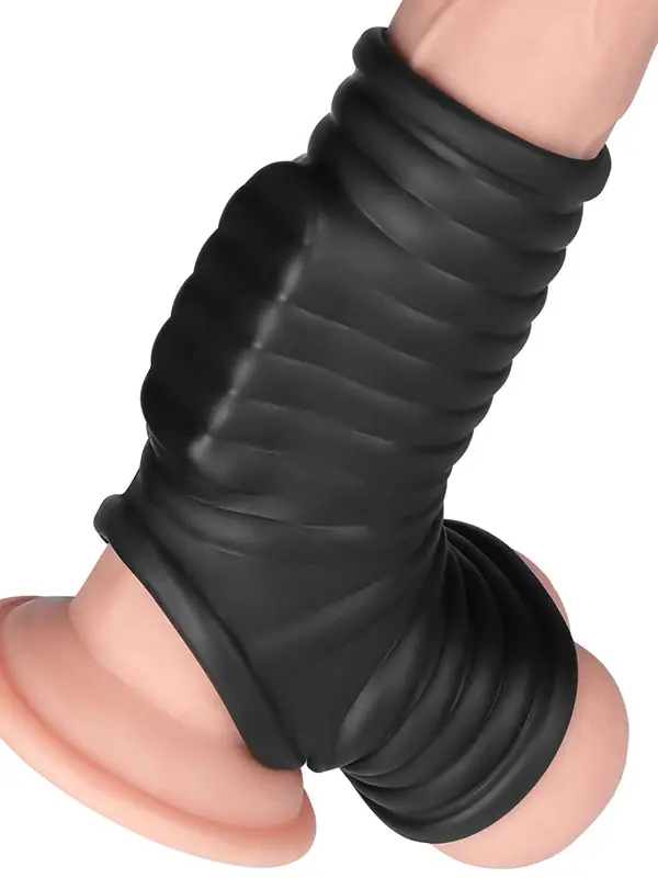 LoveToy Vibrating Wave Knights Ring Testisli Penis Kılıfı