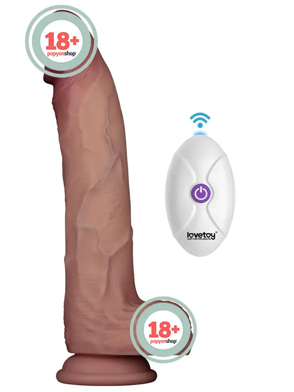 Lovetoy 10" Vibrating Sliding Skin Pro II Silicone Dong 25cm